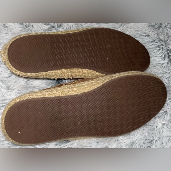 COLE HAAN Mens 9.5 M Brown Leather Jute Rope Casual Slip-On Loafers